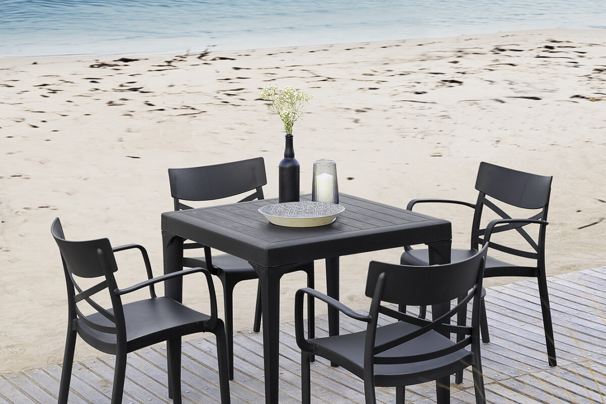 Set Croix Armchair Graphite + Malmo Graphite